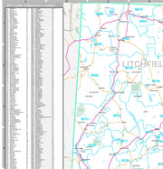 Premium Style Wall Map of Connecticut by Market Maps