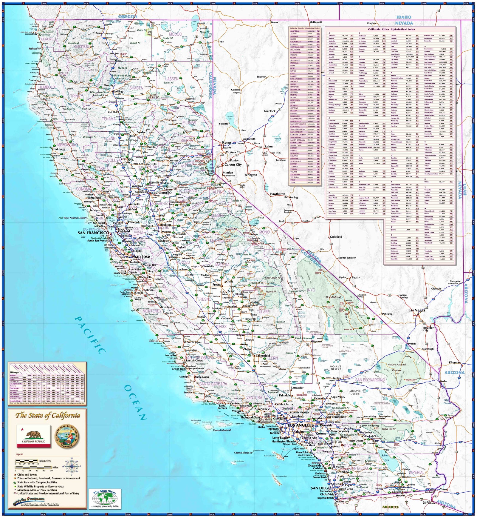 California Executive Wall Map
