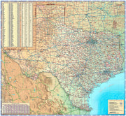 Texas Decorative Wall Map