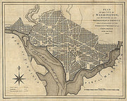 Plan of the city of Washington by William Bent, 1793