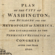 Plan of the city of Washington by William Bent, 1793