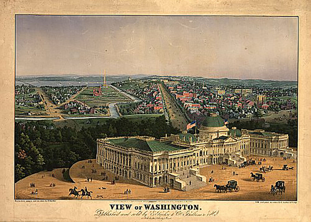 View of Washington by E. Sachse &amp; Co., 1852