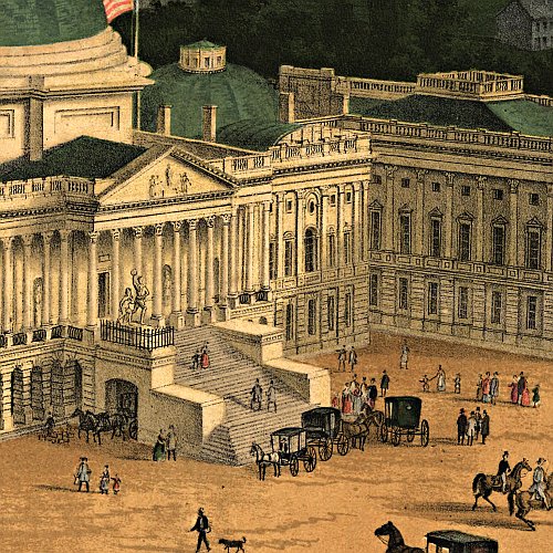 View of Washington by E. Sachse &amp; Co., 1852
