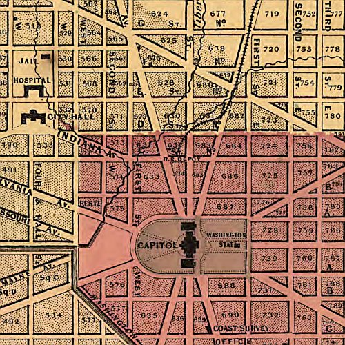 Johnson's Georgetown and the city of Washington, 1862