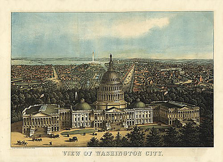 View of Washington City by E. Sachse &amp; Co., 1871