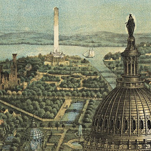 View of Washington City by E. Sachse & Co., 1871