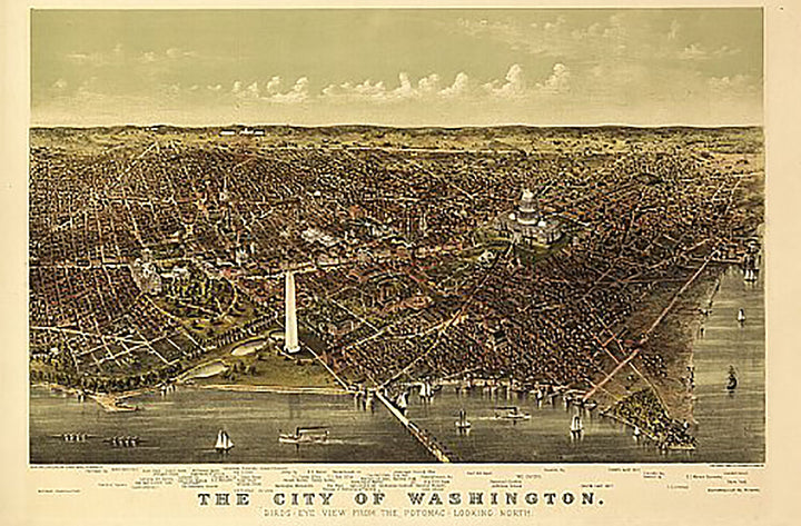 The City of Washington by Currier &amp; Ives, 1892