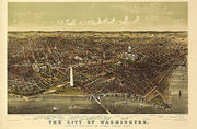 The City of Washington by  Currier & Ives, 1892