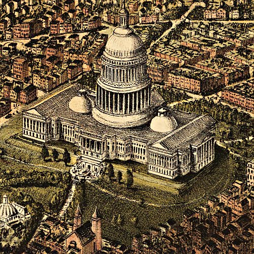 The City of Washington by Currier &amp; Ives, 1892