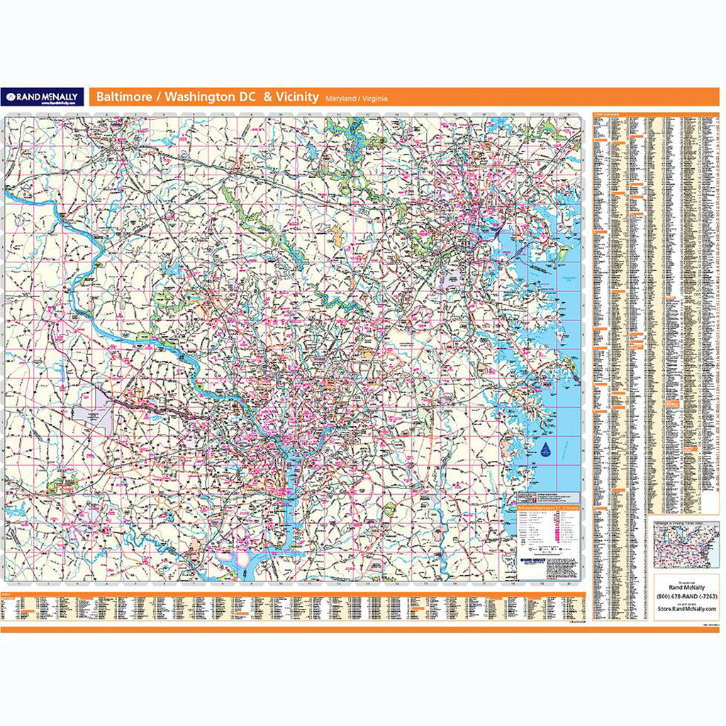 Baltimore &amp; DC Regional Map by Rand McNally