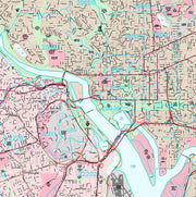 Premium Style Wall Map of Washington, DC by Market Maps