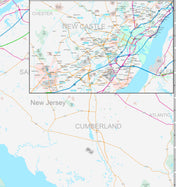 Premium Style Wall Map of Delaware by Market Maps