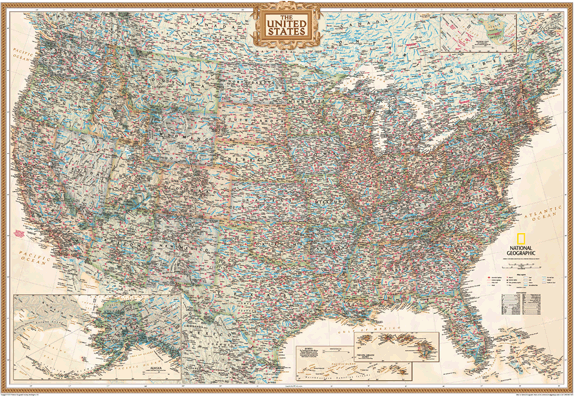 Antique Tones US and World Map Classroom Pull Down 2 Map Bundle