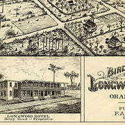 Bird's eye view of Longwood Florida, 1885