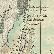 Reduced map of the sides and the inside of the isle of Florida, in French, 1780