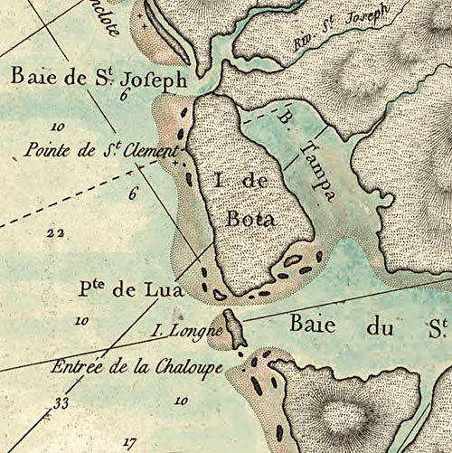 Reduced map of the sides and the inside of the isle of Florida, in French, 1780