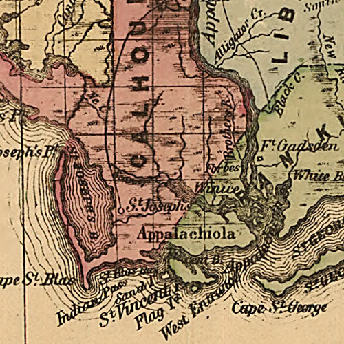 Drew's new map of the state of Florida, 1874