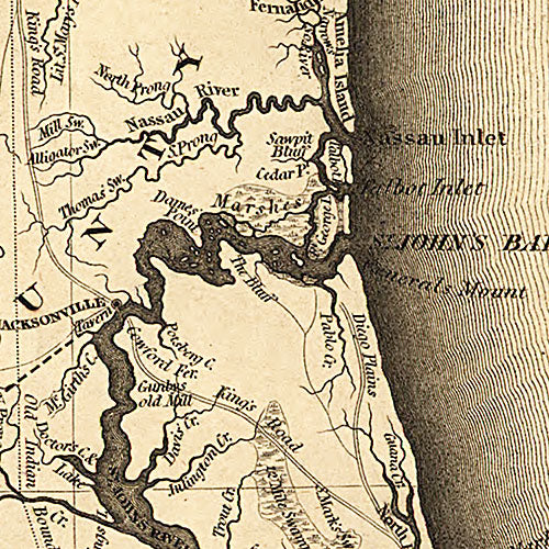 Map of Florida, 1823