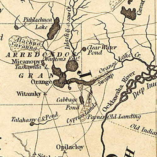 Map of Florida, 1823