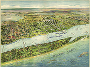 Panoramic view of West Palm Beach, North Palm Beach and Lake Worth, 1915