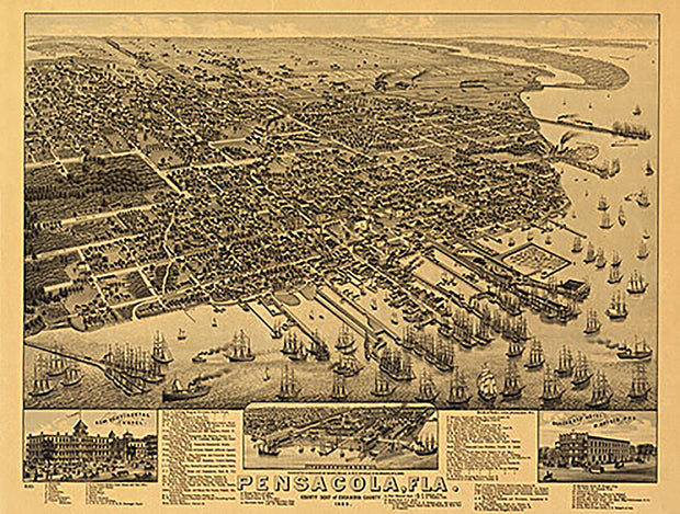 Pensacola, Fla. county seat of Escambia County, 1885