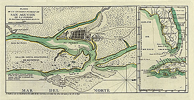 Plano de la ciudad y puerto de San Agustin de la Florida, 1783