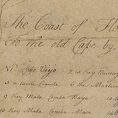 The coast of Florida from the Dry Tortugas to the old Cape, 1756