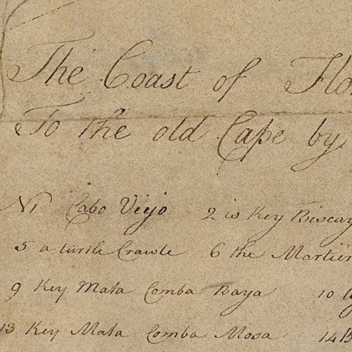 The coast of Florida from the Dry Tortugas to the old Cape, 1756