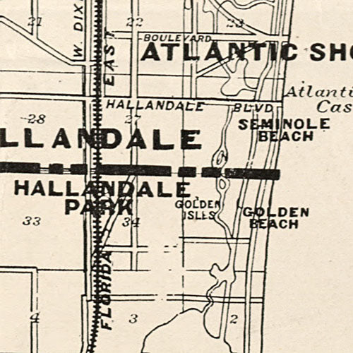 Map of the city of Miami and environs showing the greater Miami development and the estimated expansion for 1935