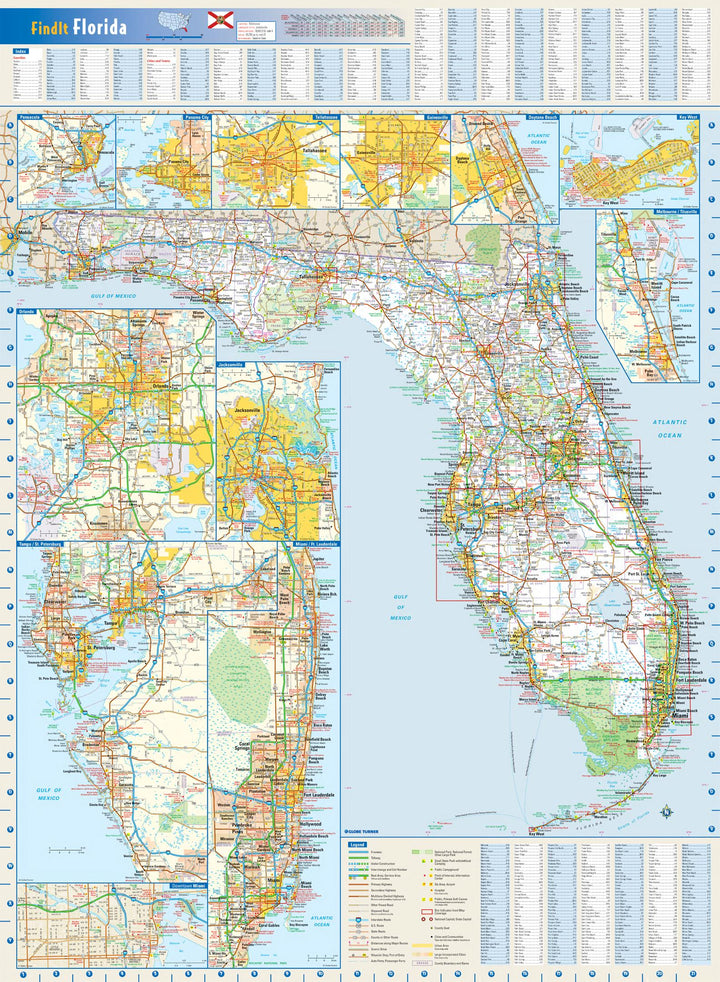 Florida Wall Map by Globe Turner – American Map Store