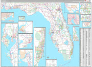 Premium Style Wall Map of Florida  by Market Maps