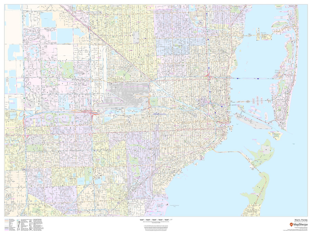 Miami Wall Map