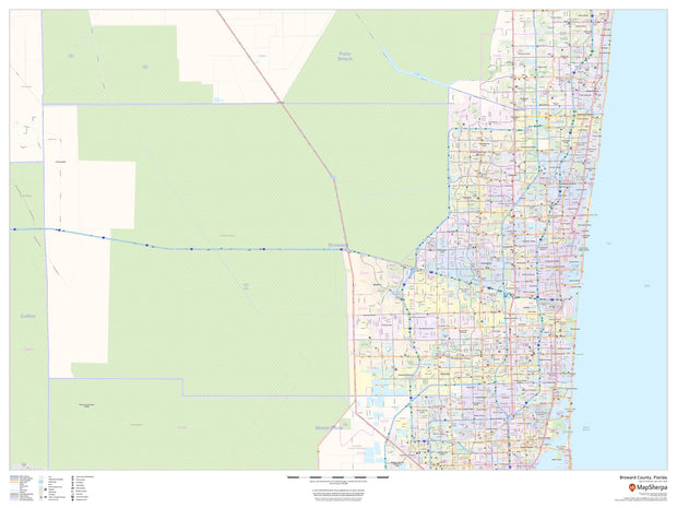 Broward County Wall Map