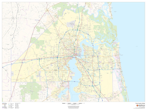 Duval County Wall Map