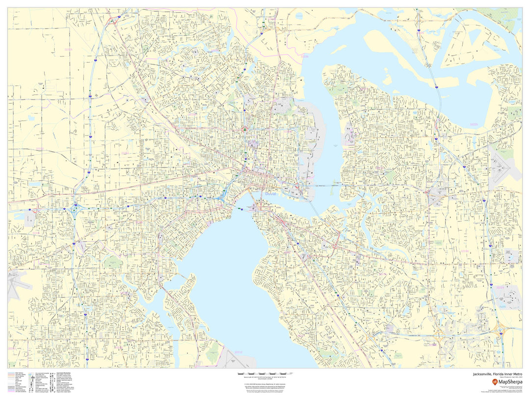Jacksonville Wall Map