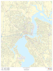 Jacksonville Wall Map (portrait)