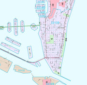 Premium Style Wall Map of Miami Beach, FL.  by Market Maps