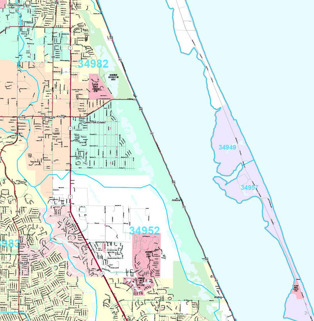 Premium Style Wall Map of Port St. Lucie, FL. by Market Maps – American ...