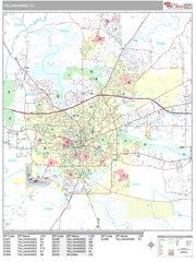 Premium Style Wall Map of Tallahassee, FL.  by Market Maps