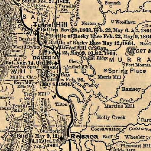 Map of the Atlanta campaign, May-Sept. 1864