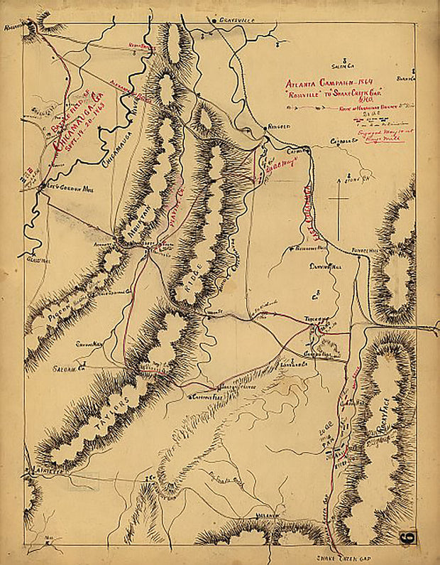 Atlanta campaign, Rossville to Snake Creek Gap, 1864