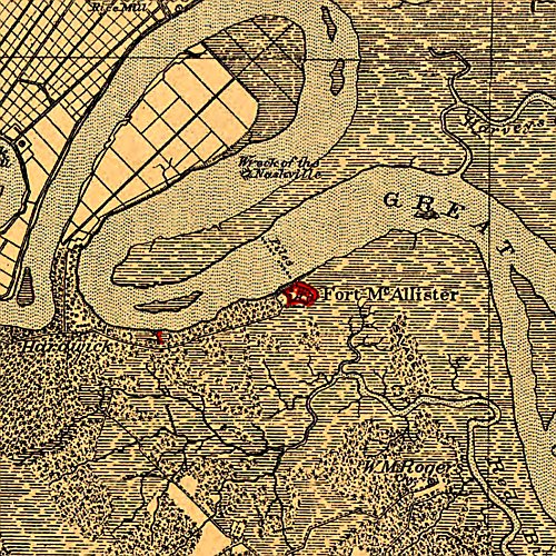 Map illustrating the defence of Savannah, Ga. and the operations resulting in its capture by the army commanded by Maj. Genl. W. T. Sherman, Dec. 21st 1864