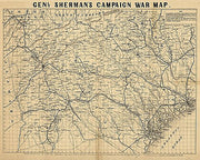 Genl. Sherman's Campaign War Map, 1864