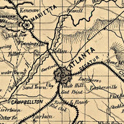 Genl. Sherman's Campaign War Map, 1864