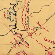 Map of the environs of Pine Mountain, Lost Mountain, Kenesaw Mountain, and Little Kenesaw Mountain by G. H. Blakeslee T. E., June 2-22, 1864