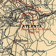 Map showing the operations of the national forces under the command of Maj. Gen. W.T. Sherman during the campaign resulting in the capture of Atlanta, Georgia, Sept. 1, 1864