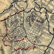 Map illustrating the siege of Atlanta, Ga. by the U.S. forces under command of Maj. Gen. W. T. Sherman, 1864