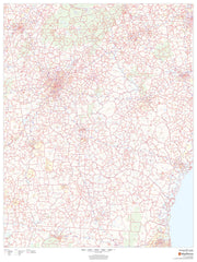 Georgia Zip Code Map