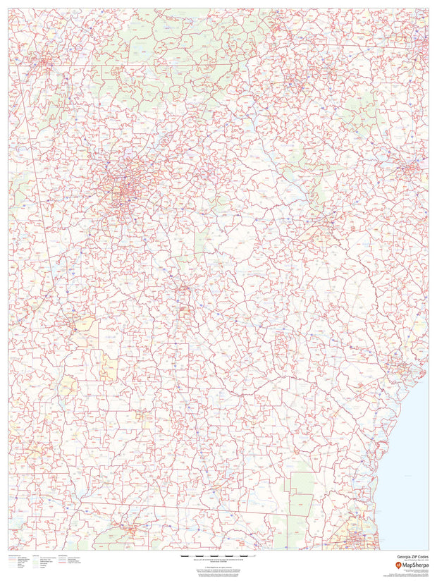 Georgia Zip Code Map