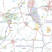 Greater Atlanta Regional Area Major Arterial Wall Map